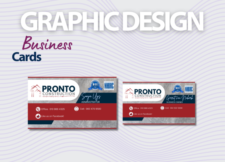 Pronto Construction — Business Card